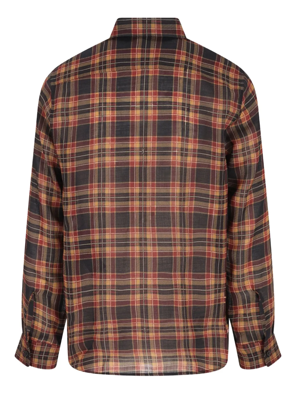 Saint Laurent Cassandre checks pocket shirt - Zwart