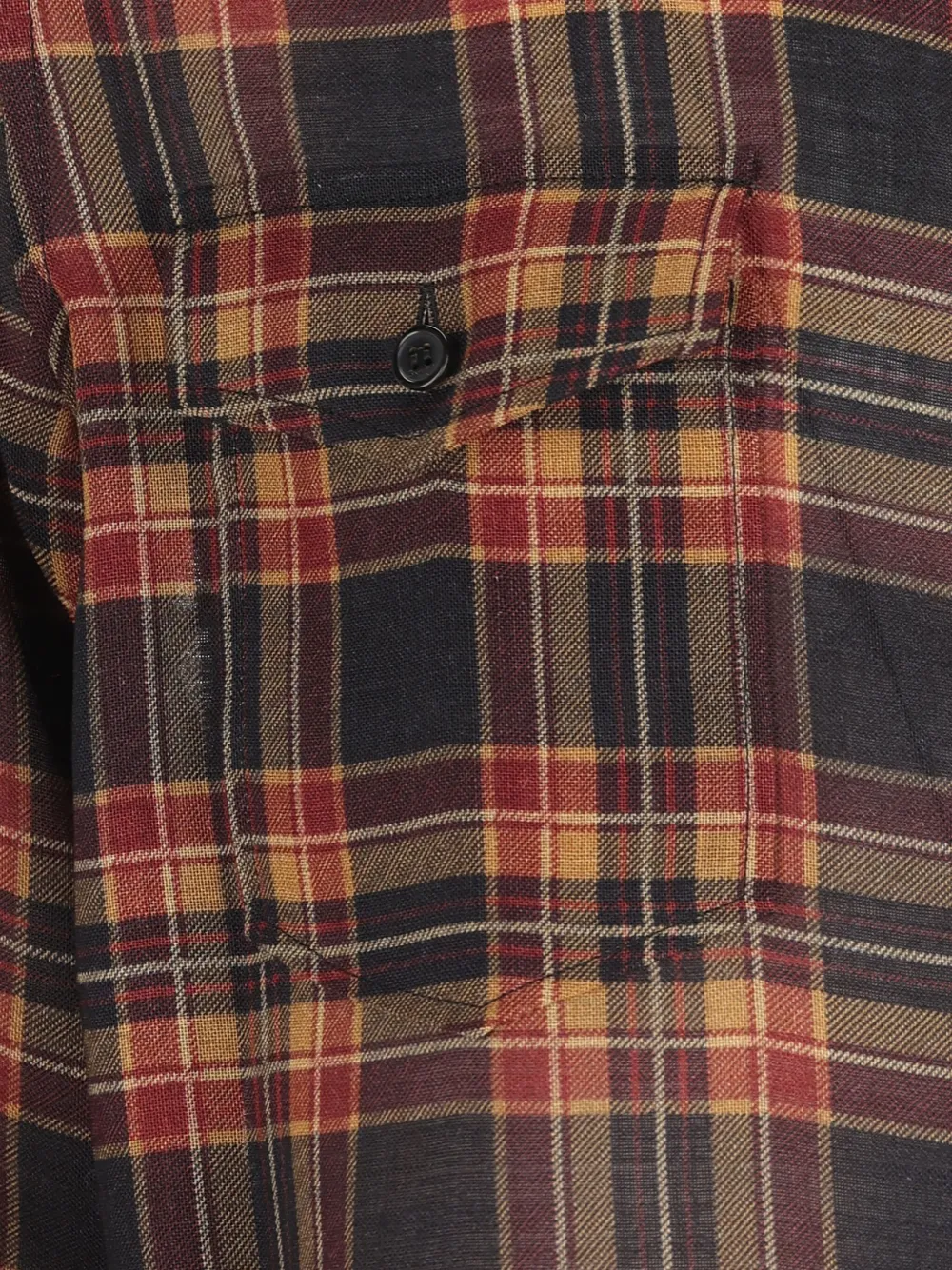 Saint Laurent Cassandre geruit overhemd met zak Zwart