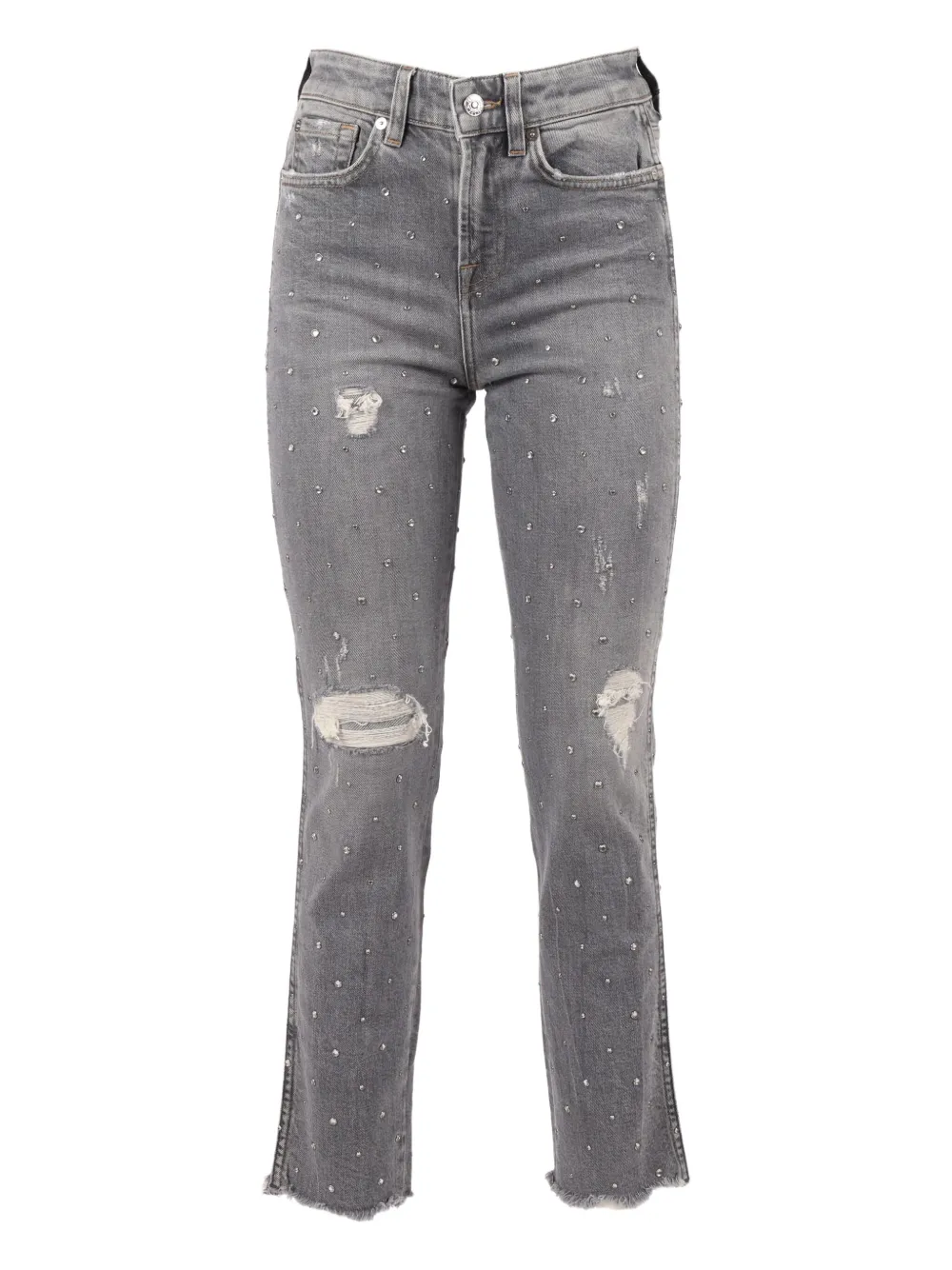 7 For All Mankind jeans Erin con efecto envejecido | gris | Image 1