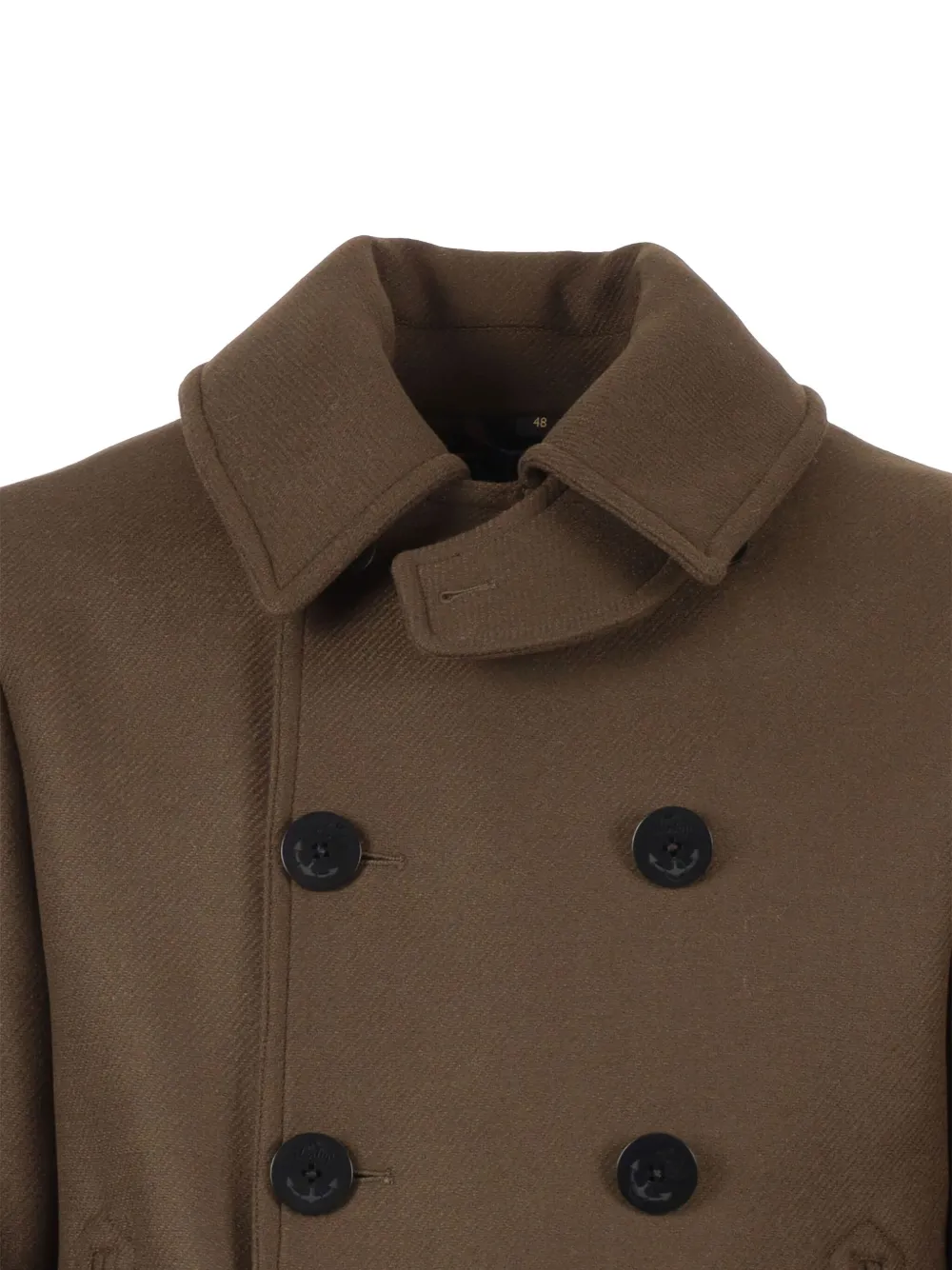 Sealup Quebec Double-breasted Coat In Brown