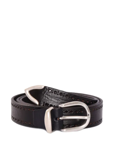 ALBERTO LUTI perforated leather belt