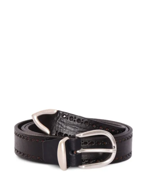 ALBERTO LUTI perforated leather belt