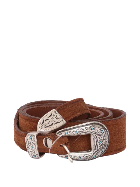 ALBERTO LUTI suede studded belt