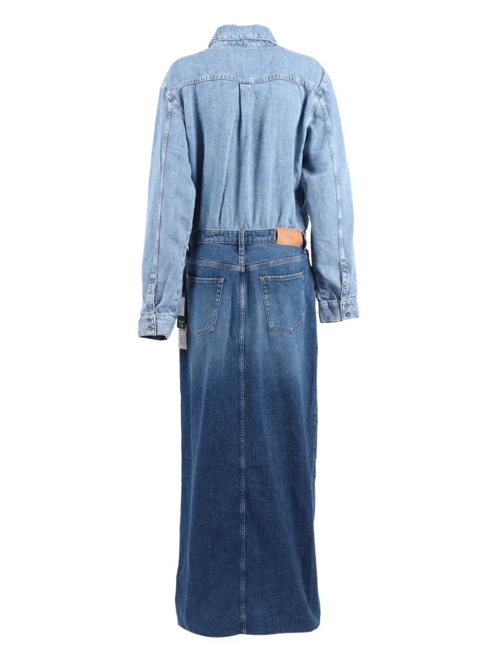 7 For All Mankind Buttoned Maxi Dress In Blue