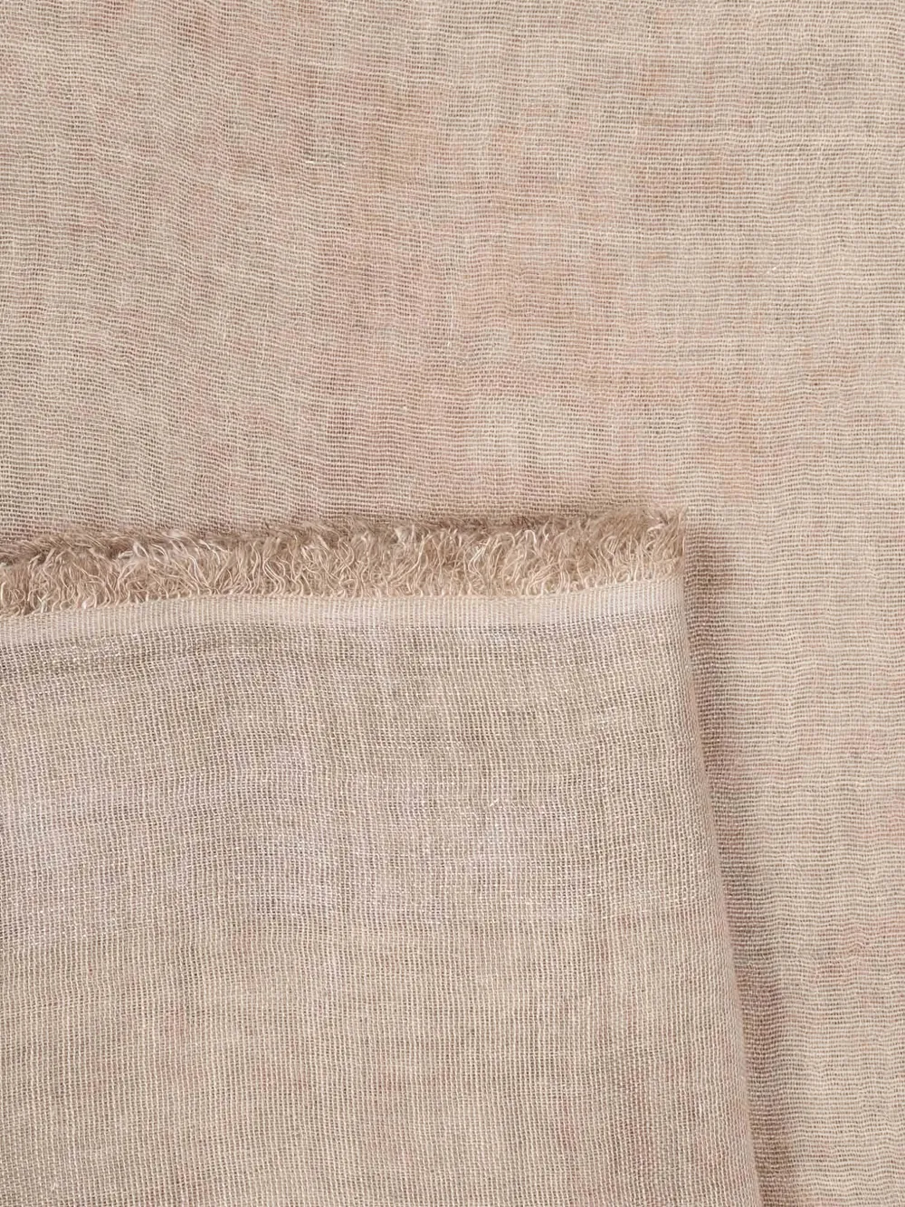 Faliero Sarti Diamante sjaal met franje Beige