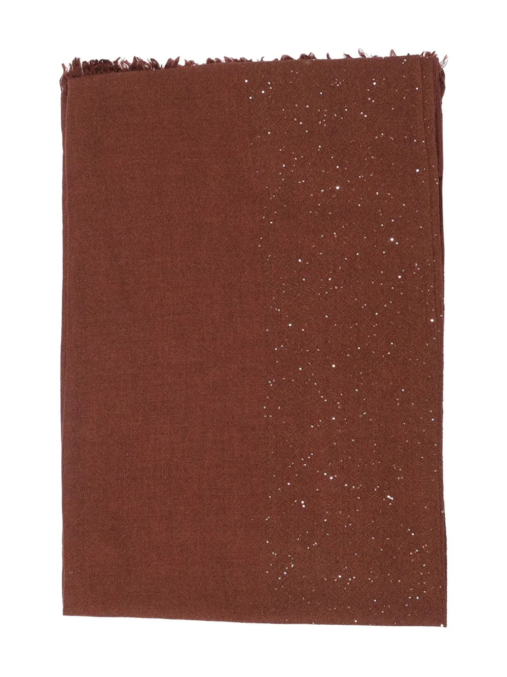 Faliero Sarti Kundy sequin-embellishment fringed scarf - Marrone