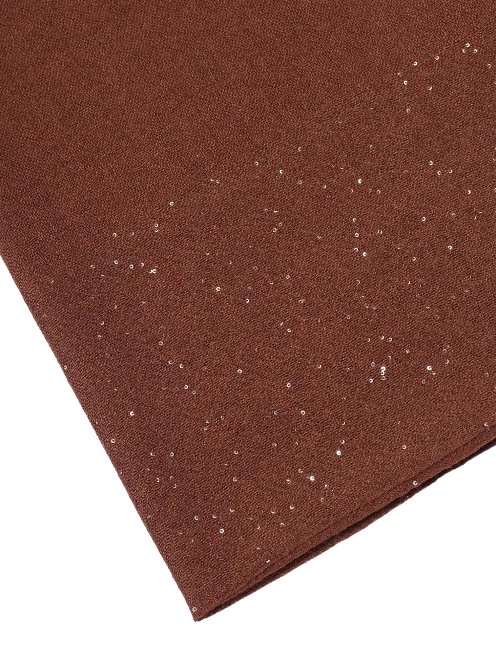 Faliero Sarti Kundy sequin-embellishment fringed scarf - Bruin