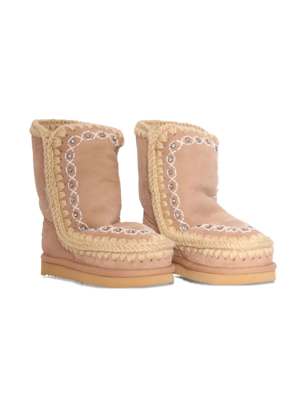Mou Kids Eskimo rhinestones-details boots - ニュートラル Mou Kids Eskimo rhinestones-details boots - ニュートラル