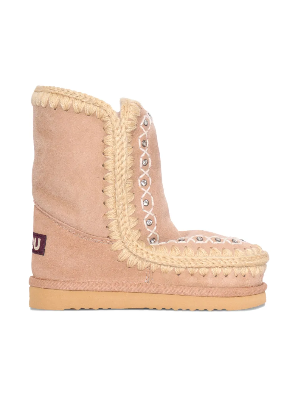 Mou Kids Sneeuwlaarzen met strasdetails Beige