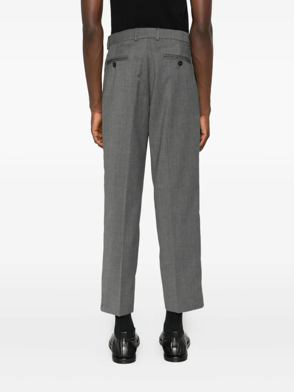 AMARÁNTO Broek met geplooide voorkant Grijs