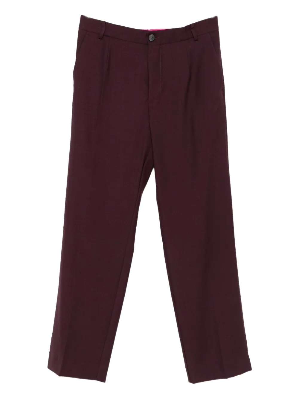 AMARÁNTO pleated straight-leg trousers | Purple | Image 1