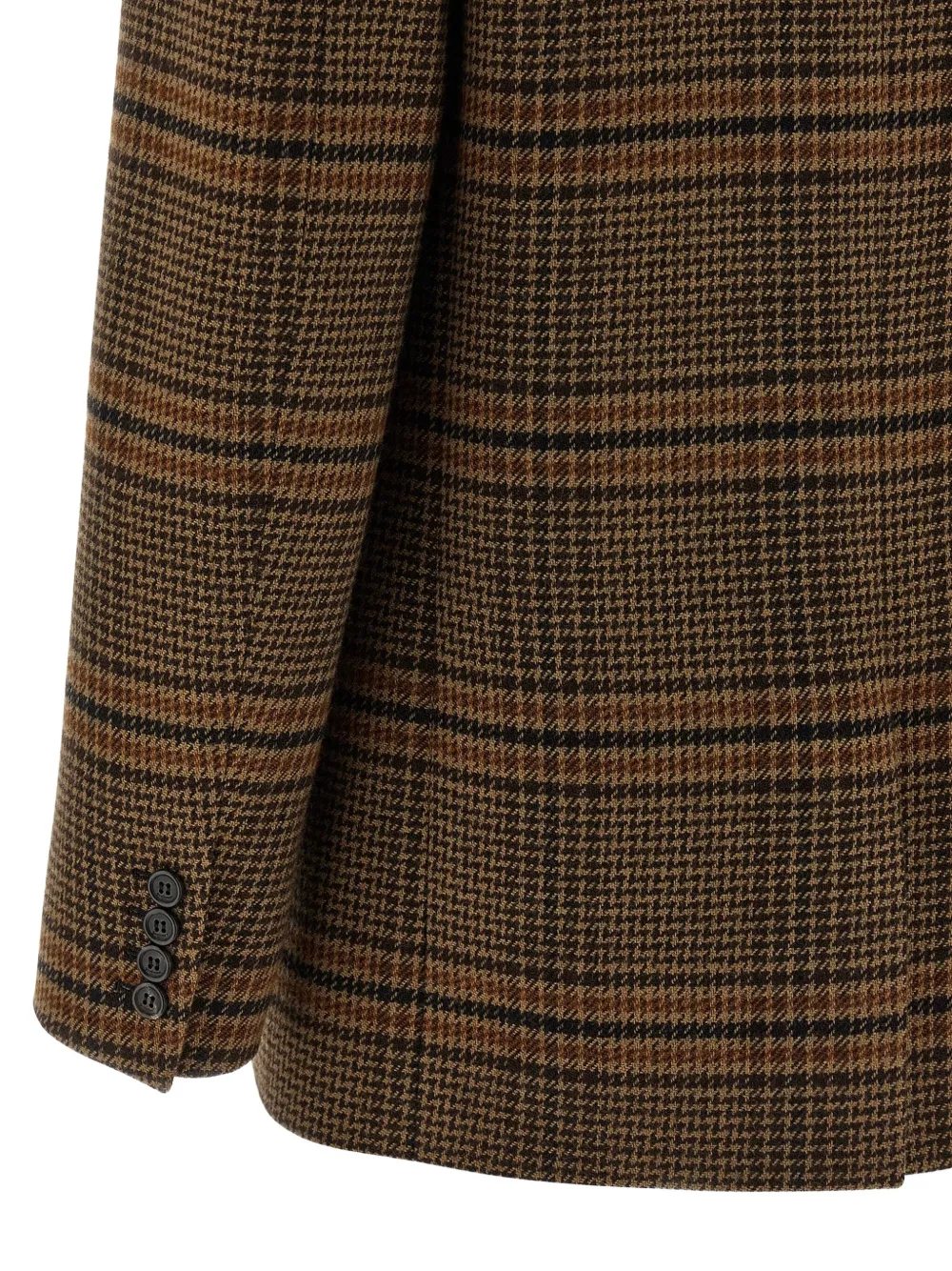 Saint Laurent Prince Of Wales-check Blazer In Multi