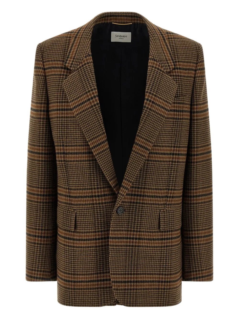 Saint Laurent Prince Of Wales-check Blazer In Multi