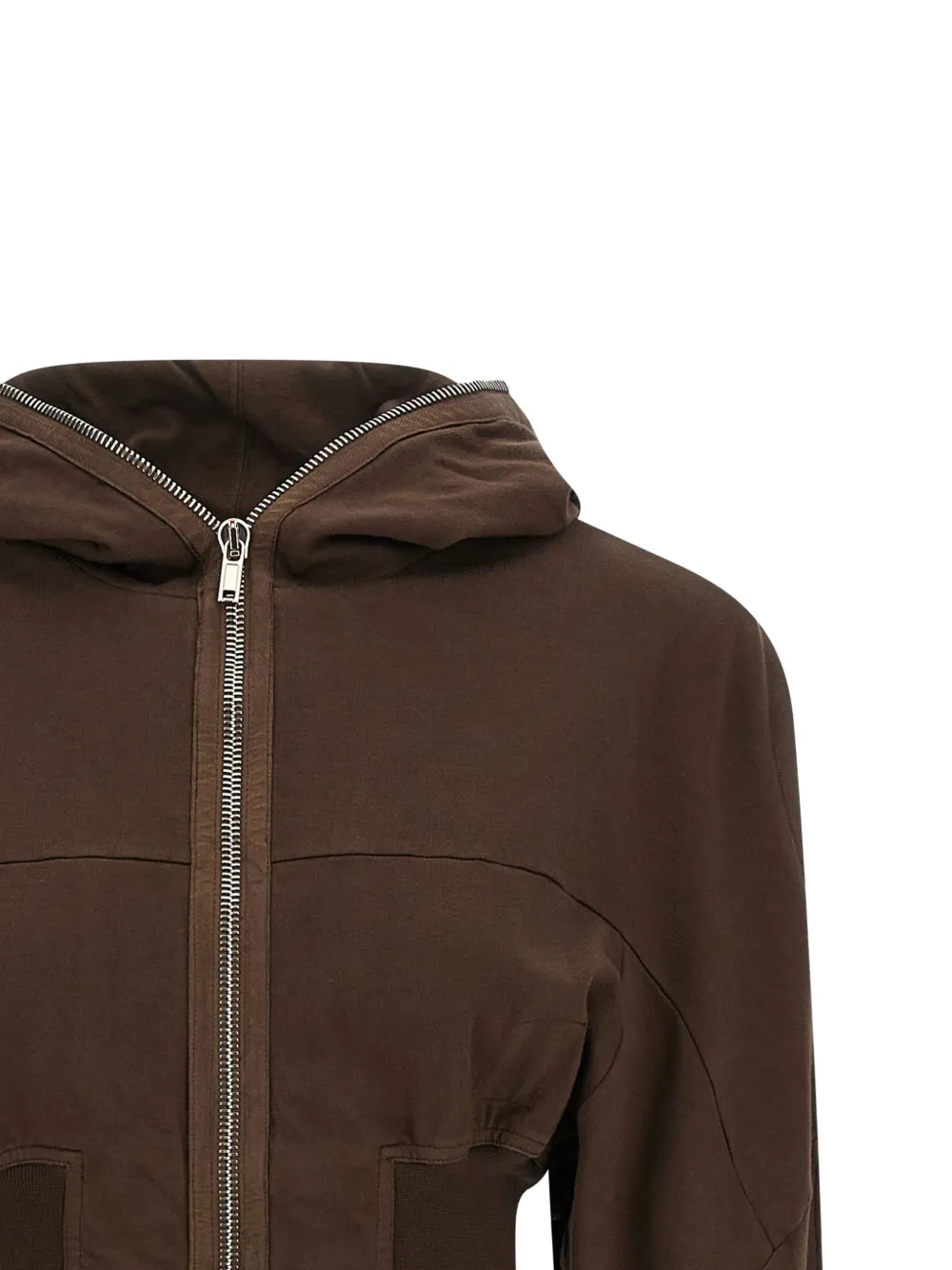 Rick Owens DRKSHDW Collage Gimp hoodie met rits Bruin