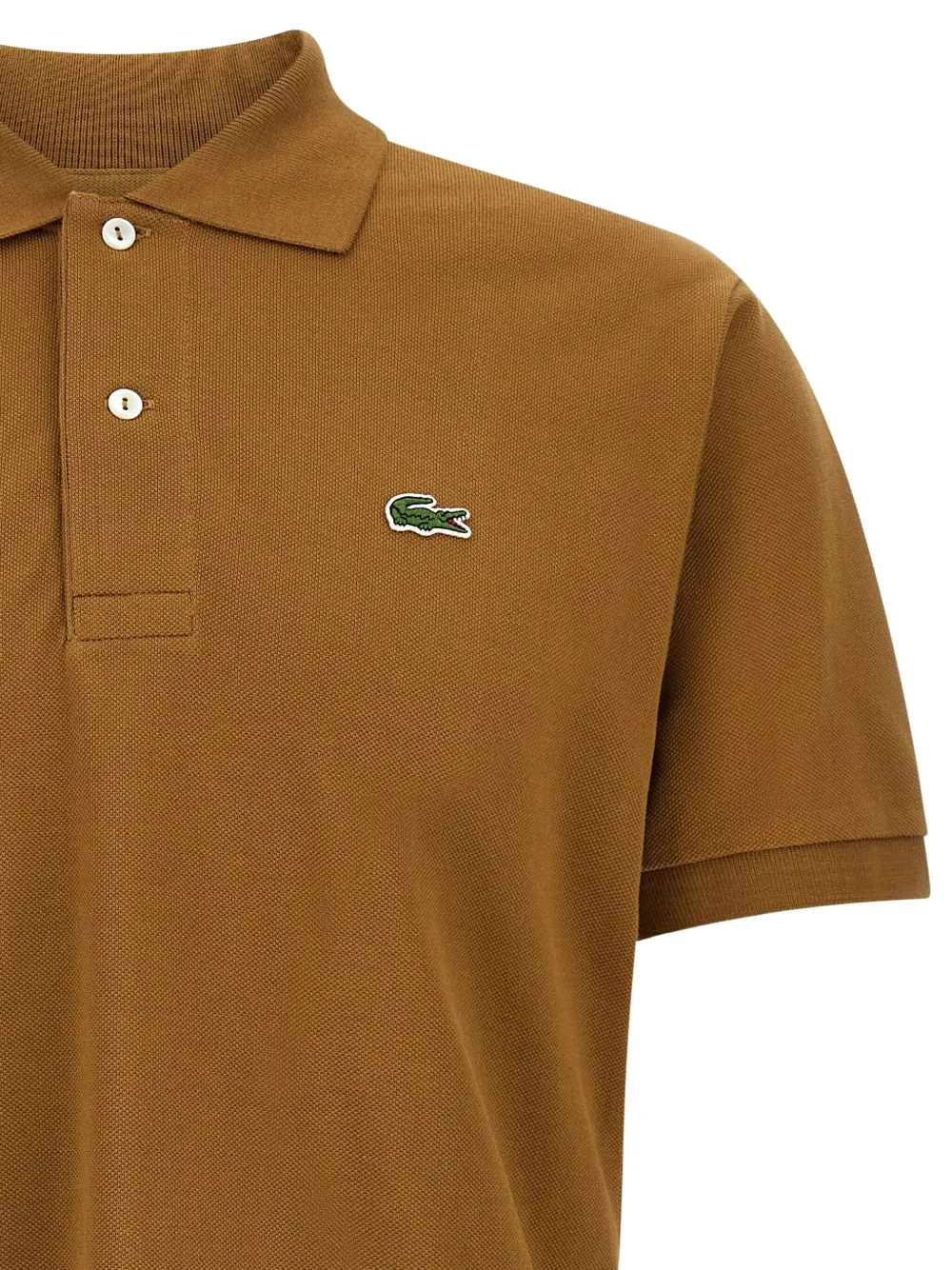 Lacoste L.12.12 piqué poloshirt met logopatch Bruin