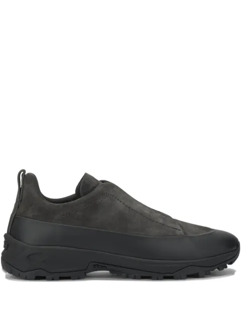 Zegna Suede panelled trainers