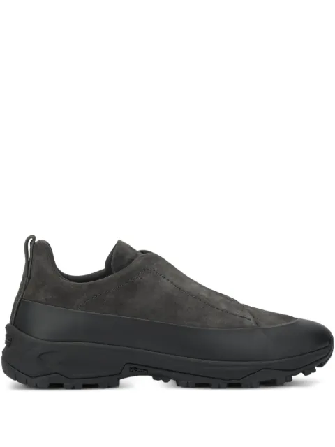 Zegna Suede panelled trainers