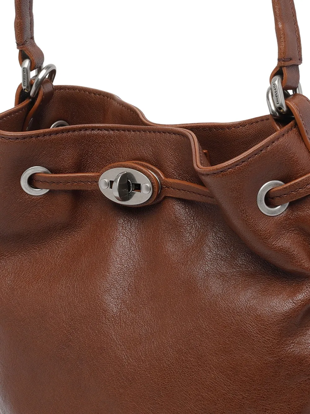 Zanellato Structured Shoulder Bag Featuring Adjustable Strap In Brown