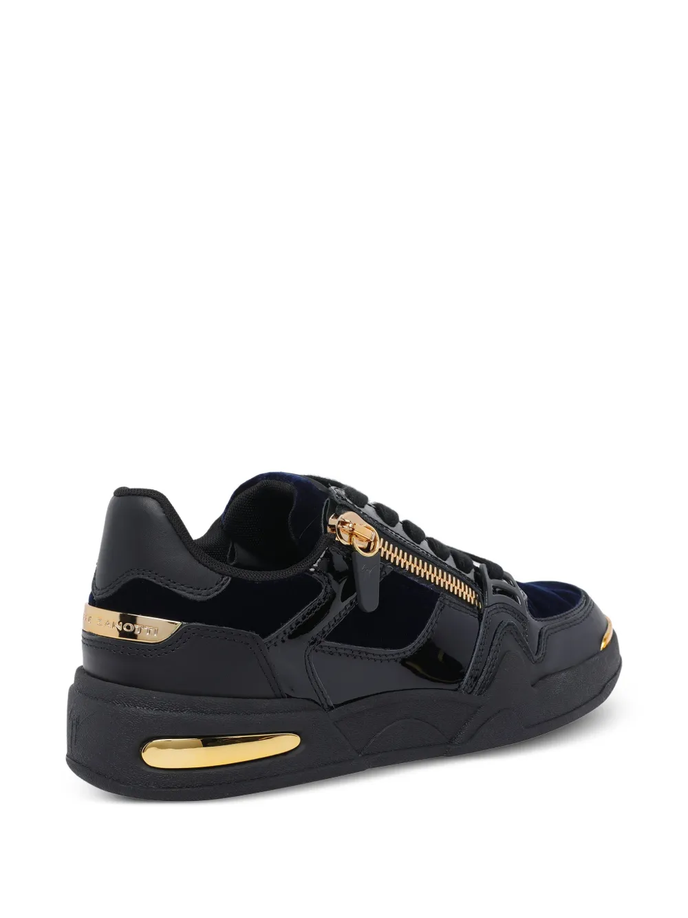 Giuseppe Zanotti Sneakers met ronde neus en rits Zwart