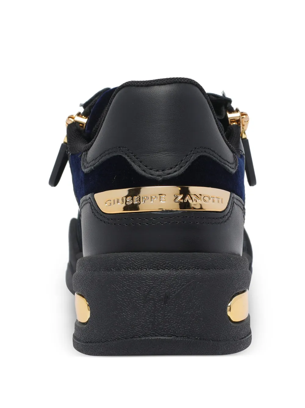 Giuseppe Zanotti Sneakers met ronde neus en rits Zwart