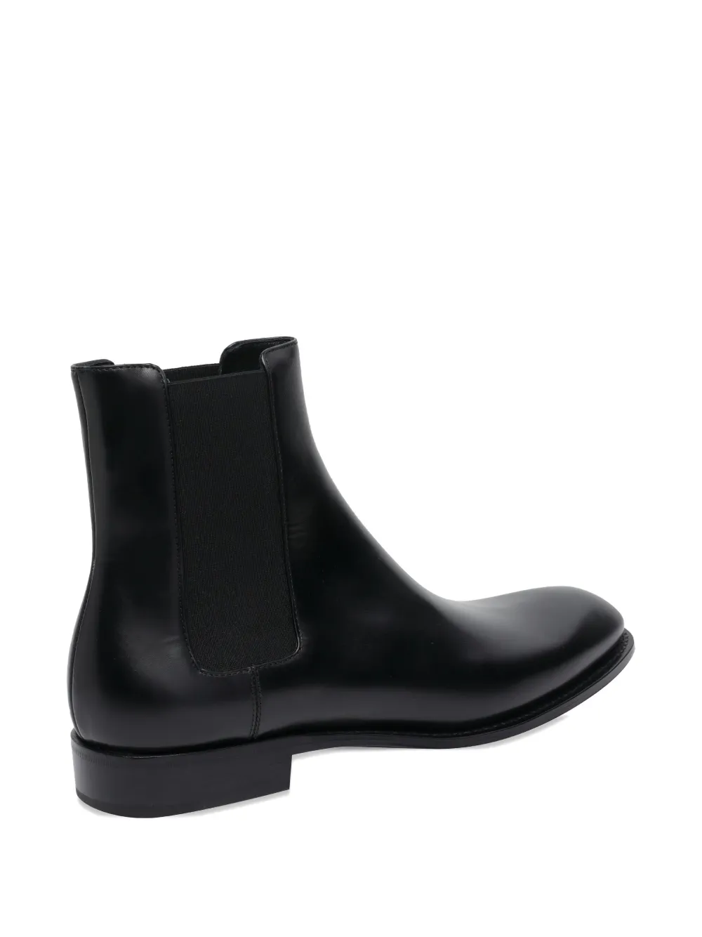 Saint Laurent 25mm Adrien Round-toe Slip-on Boots In Black