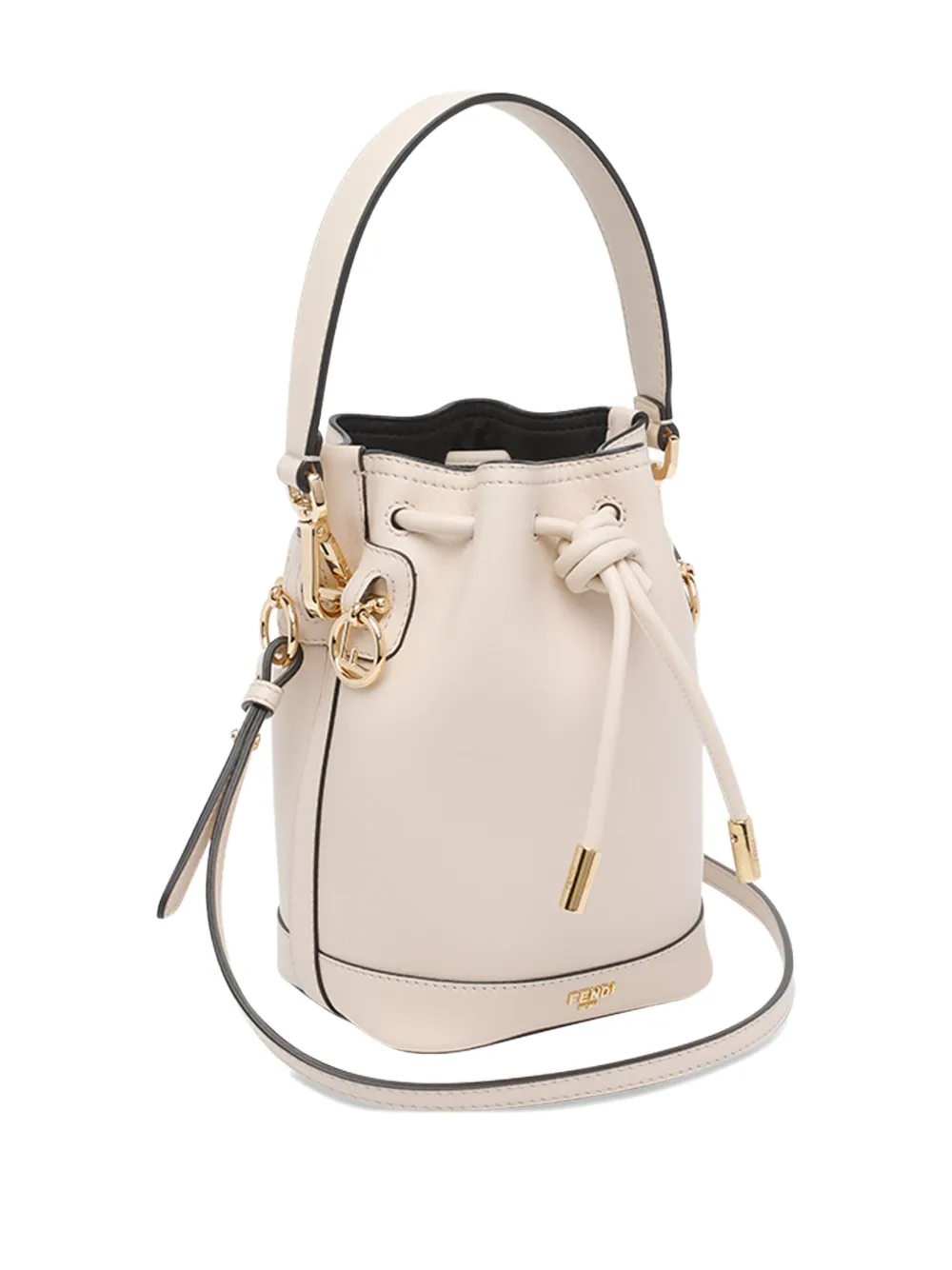Fendi Mon Tresor Removable-handle Bucket Bag In Neutral