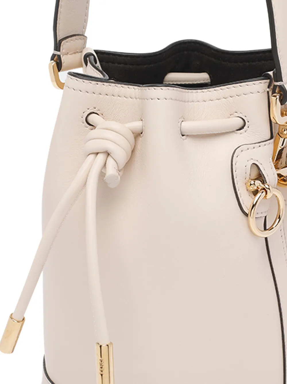 Fendi Mon Tresor Removable-handle Bucket Bag In Neutral