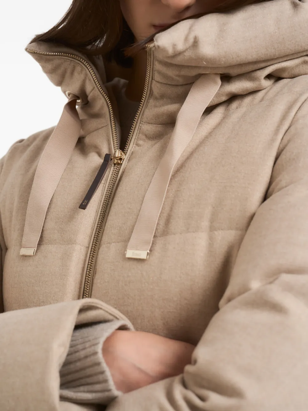 Herno Gewatteerde jas Beige