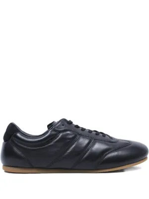 LEMAIRE Soft Runner Leather Sneakers | Black | FARFETCH