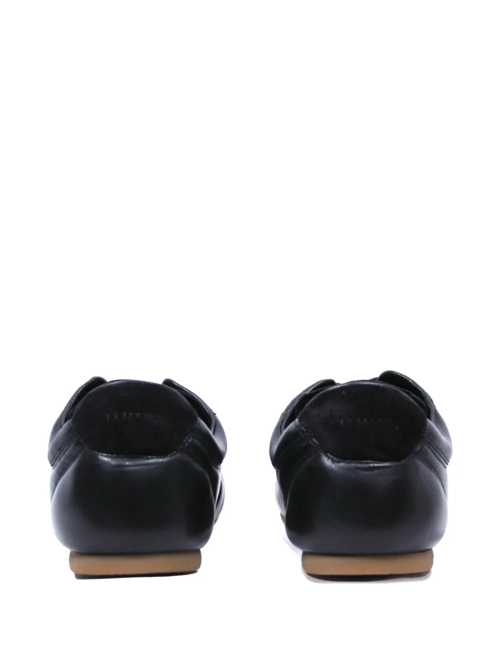 Lemaire Panelled Leather Sneakers In Black