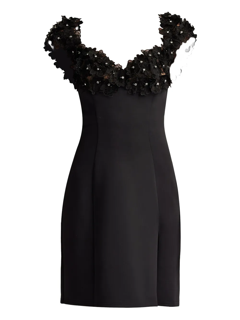Tadashi Shoji Sone floral-lace dress - Nero