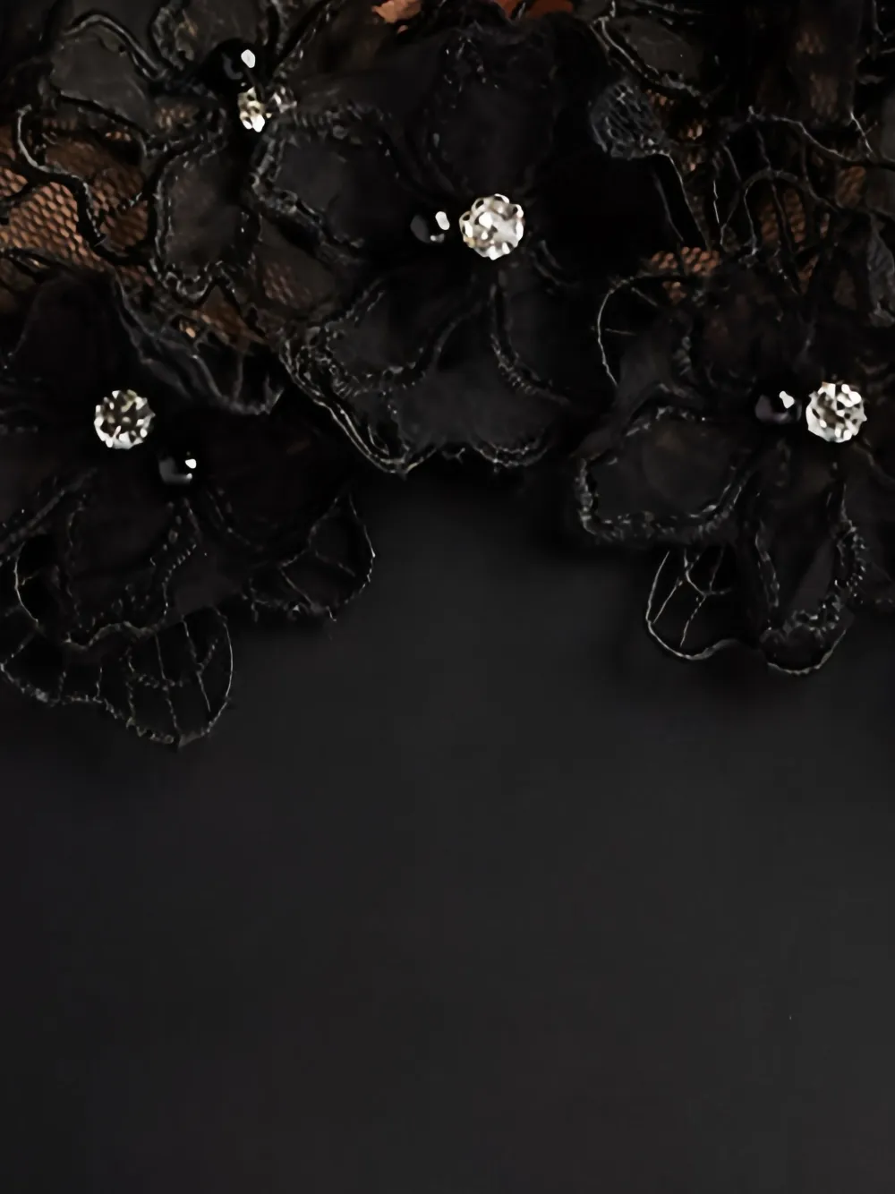 Tadashi Shoji Sone jurk met bloemenkant Zwart