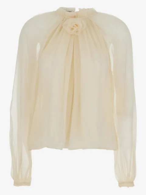 Alberta Ferretti floral ruffled blouse