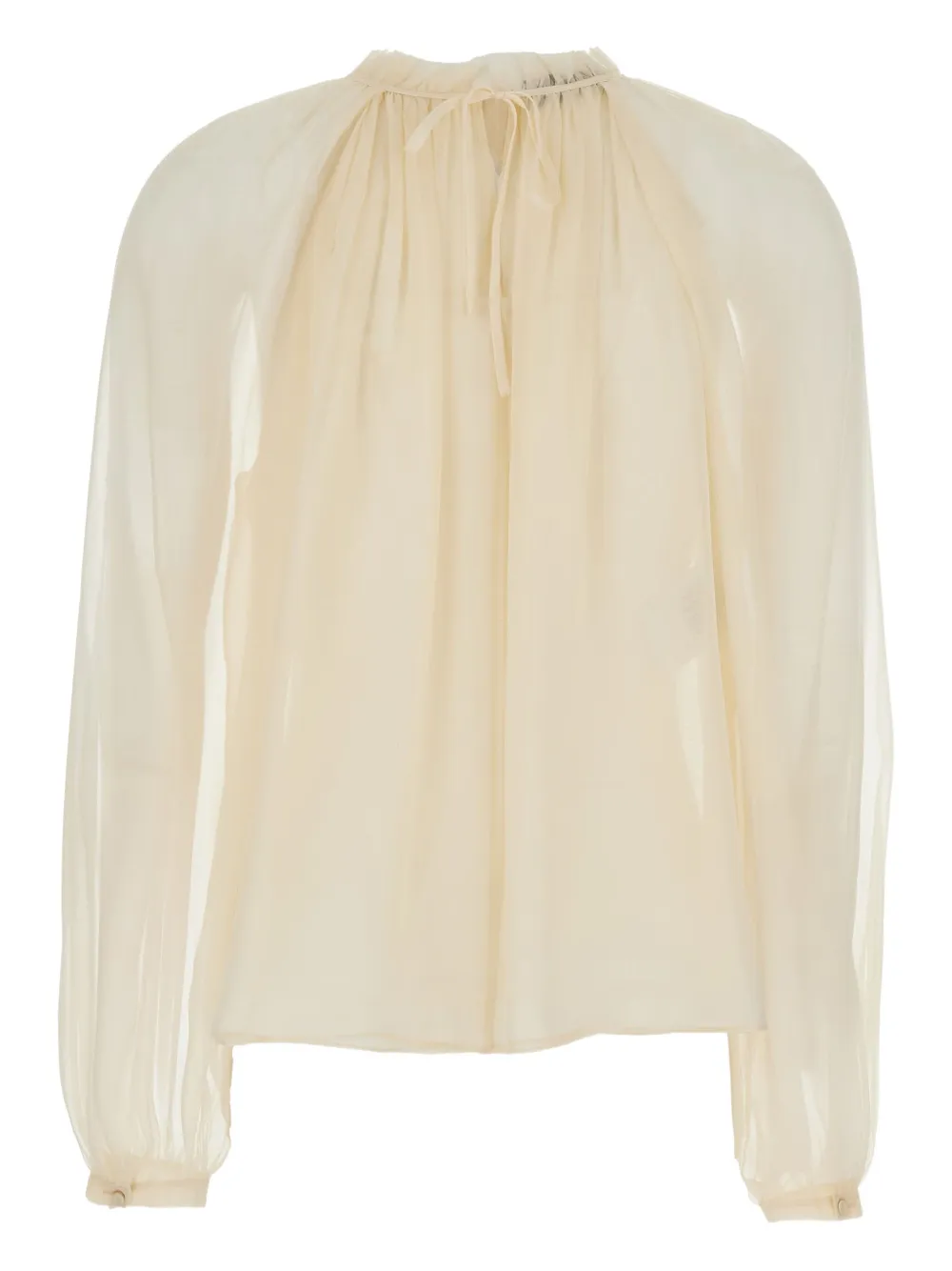 Alberta Ferretti floral ruffled blouse - Beige