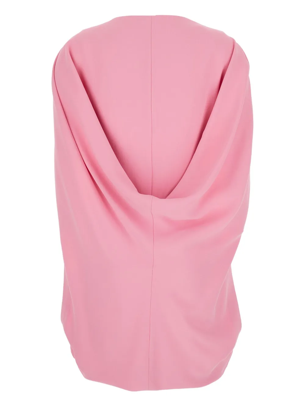 Alberta Ferretti draped-shoulders crew-neck mini dress - Roze