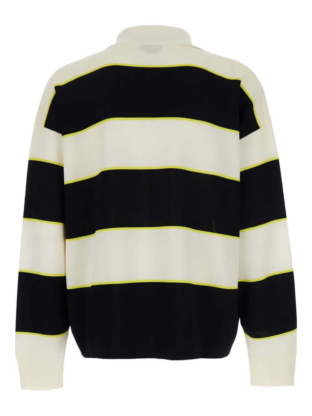 Alexander McQueen logo striped polo shirt - Zwart