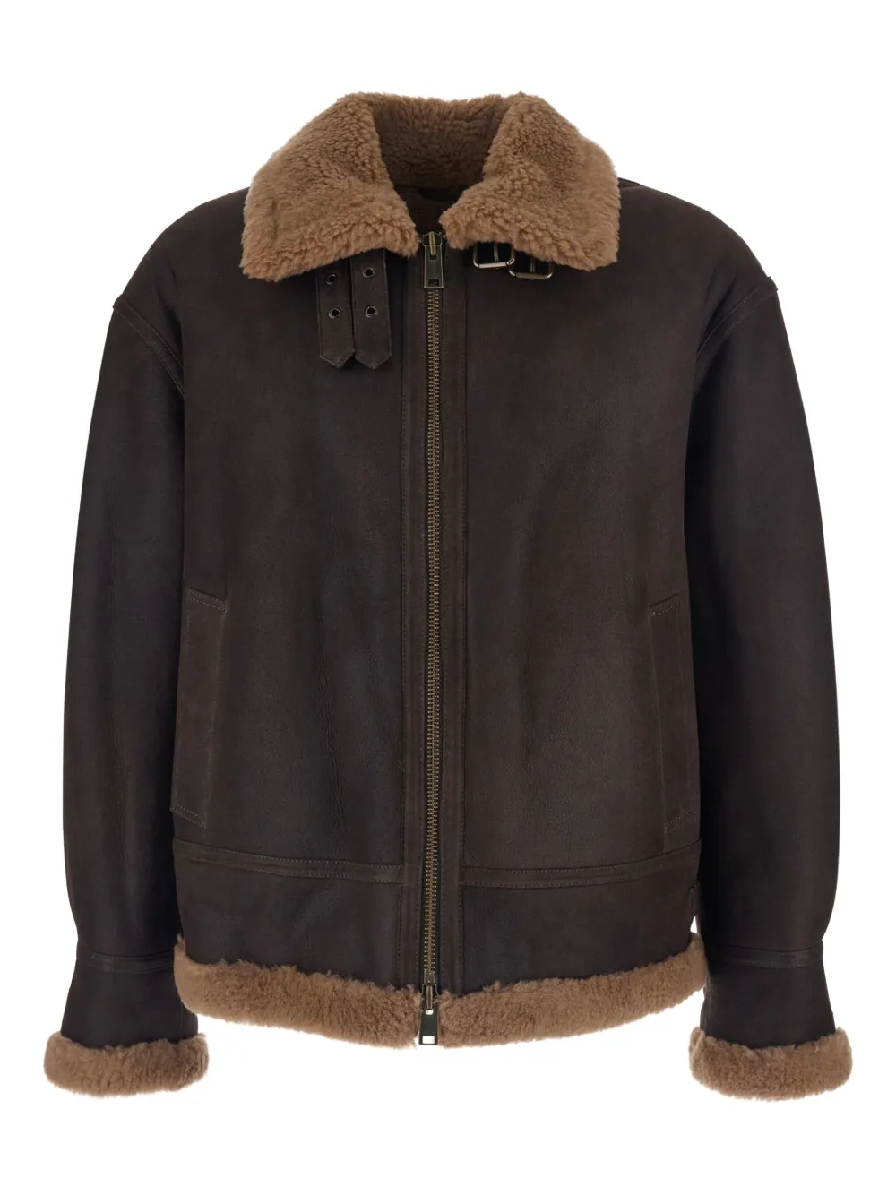 Arma strap closure shearling jacket | marrón | Image 1