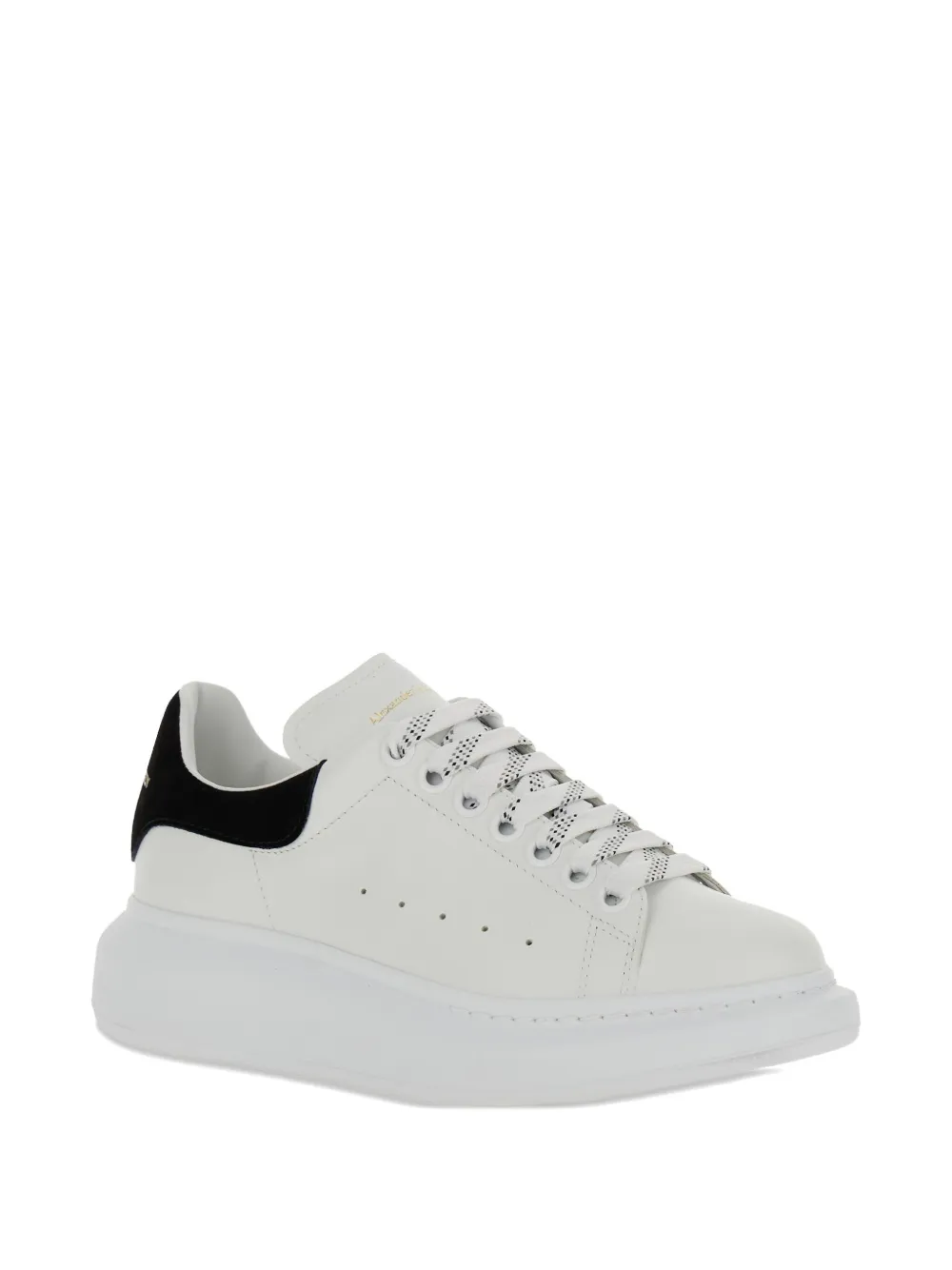 Alexander McQueen round-toe leather sneakers - Wit