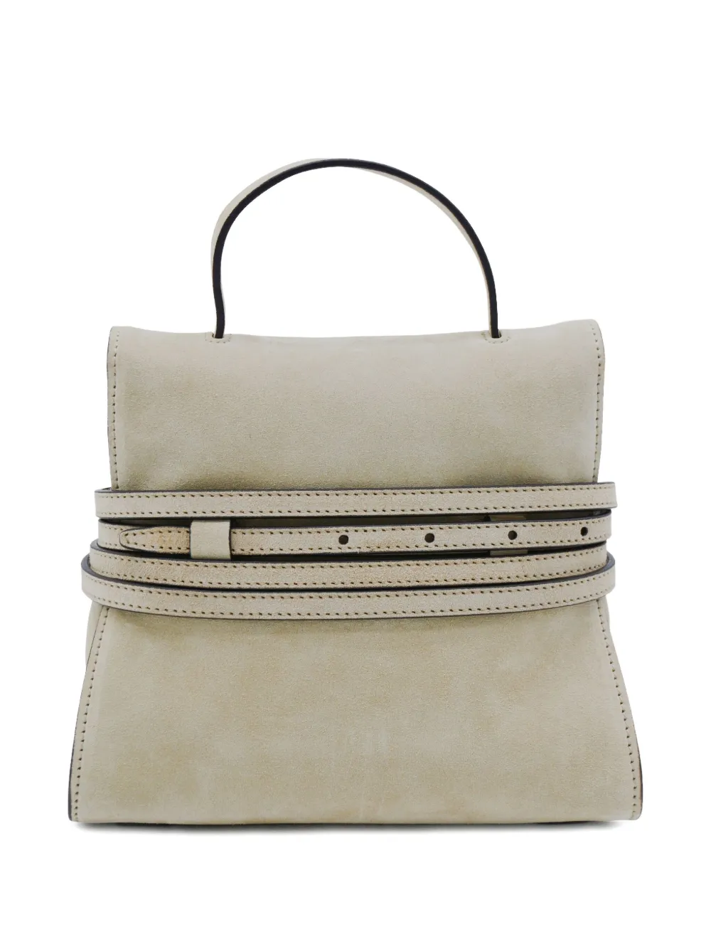 Moschino logo-detail leather tote bag - Beige