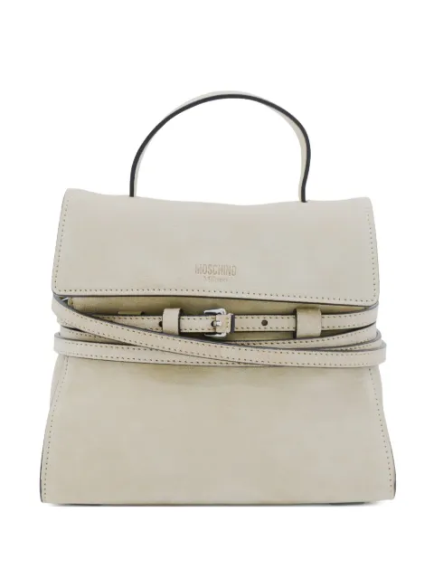 Moschino logo-detail leather tote bag