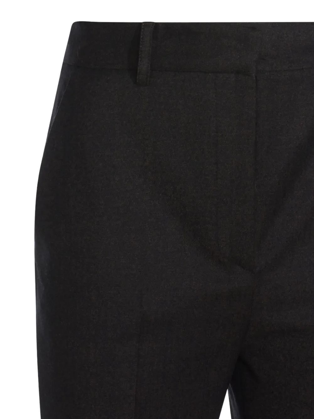 Antonelli Dark Brown Wool Pomino Pants In Brown