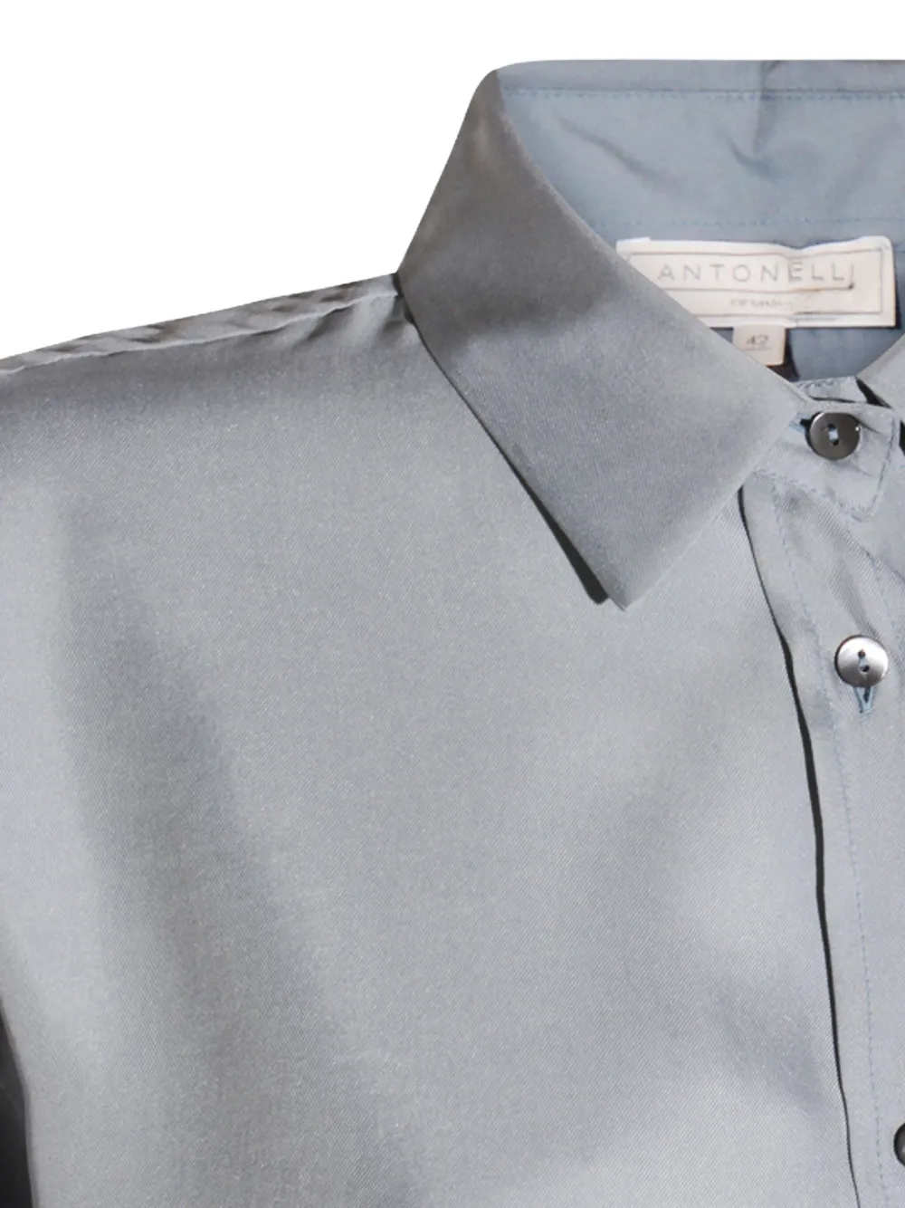 Antonelli Button-down Long-sleeved Shirt In Gray