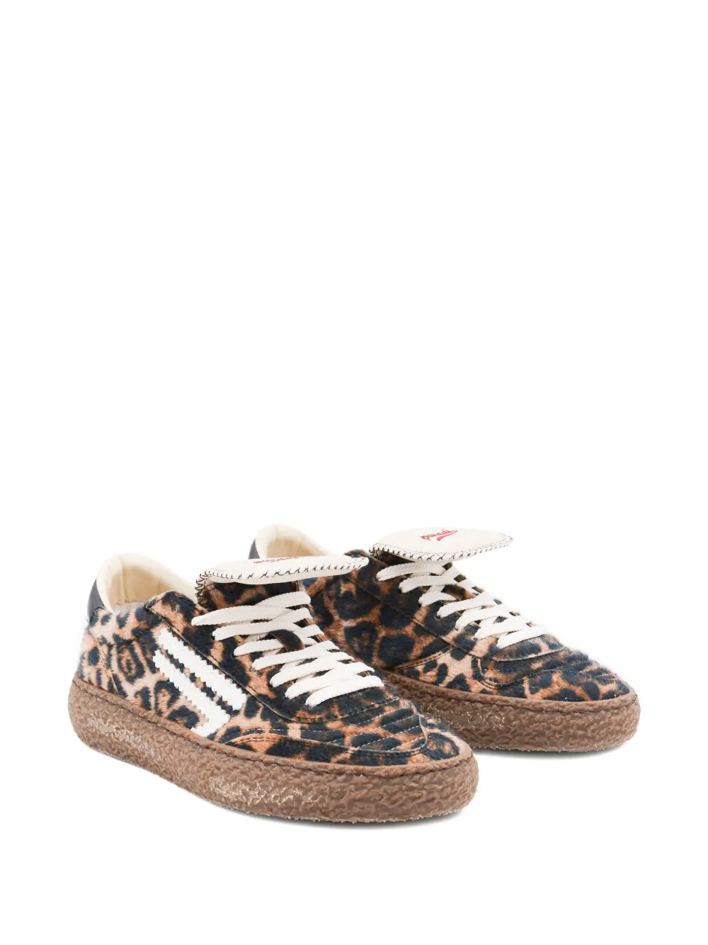 Puraai Polly Tab leopard-print sneakers - Bruin