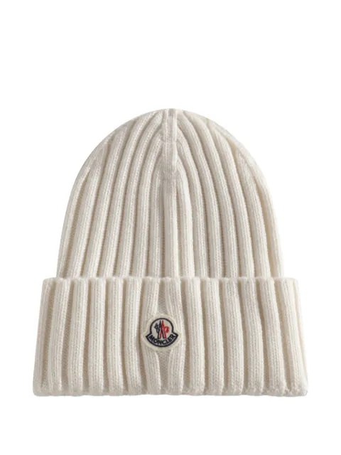 Moncler ribbed logo hat