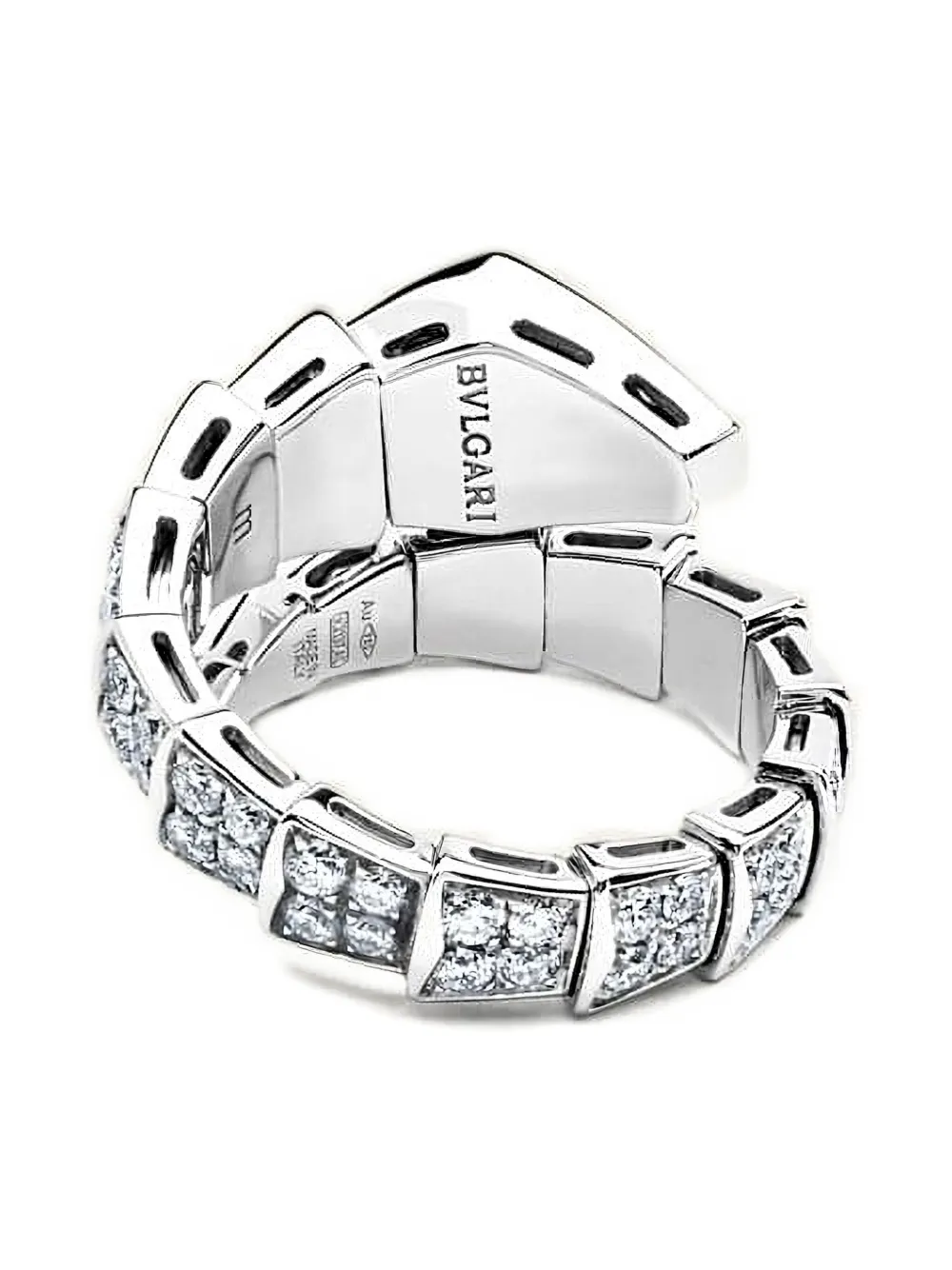 Bvlgari Pre-Owned セルペンティ ヴァイパー リング 18Kホワイト