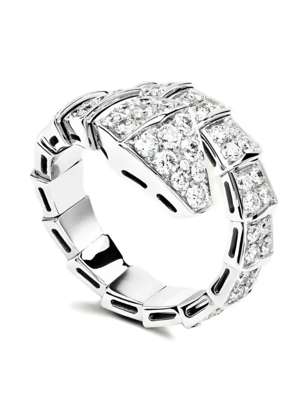 Bvlgari Pre-Owned セルペンティ ヴァイパー リング 18Kホワイト