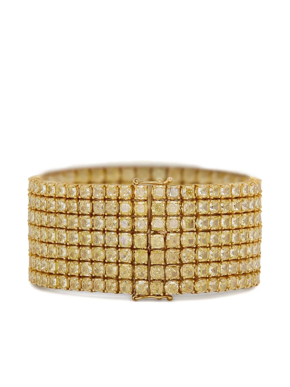 Jewels Aficionado 18k Yellow Gold Diamond Bracelet In Brown