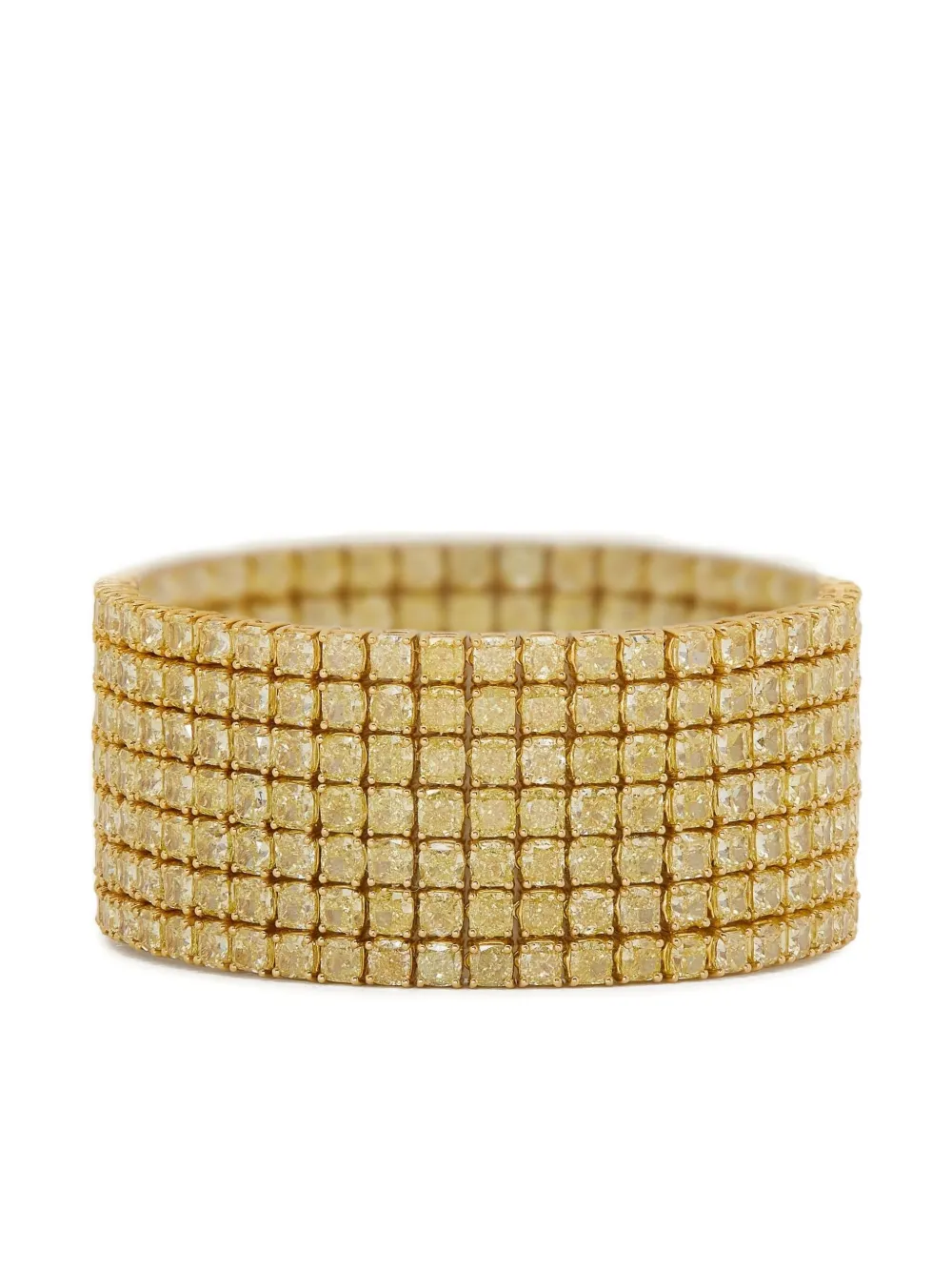 Jewels Aficionado 18k Yellow Gold Diamond Bracelet In Brown