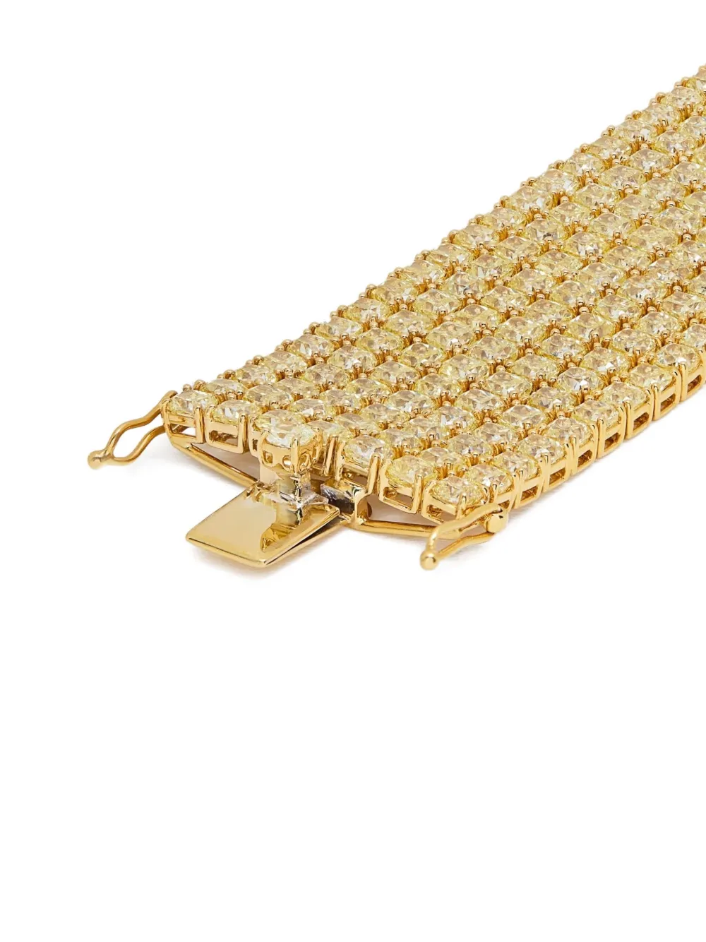 Jewels Aficionado 18k Yellow Gold Diamond Bracelet In Brown