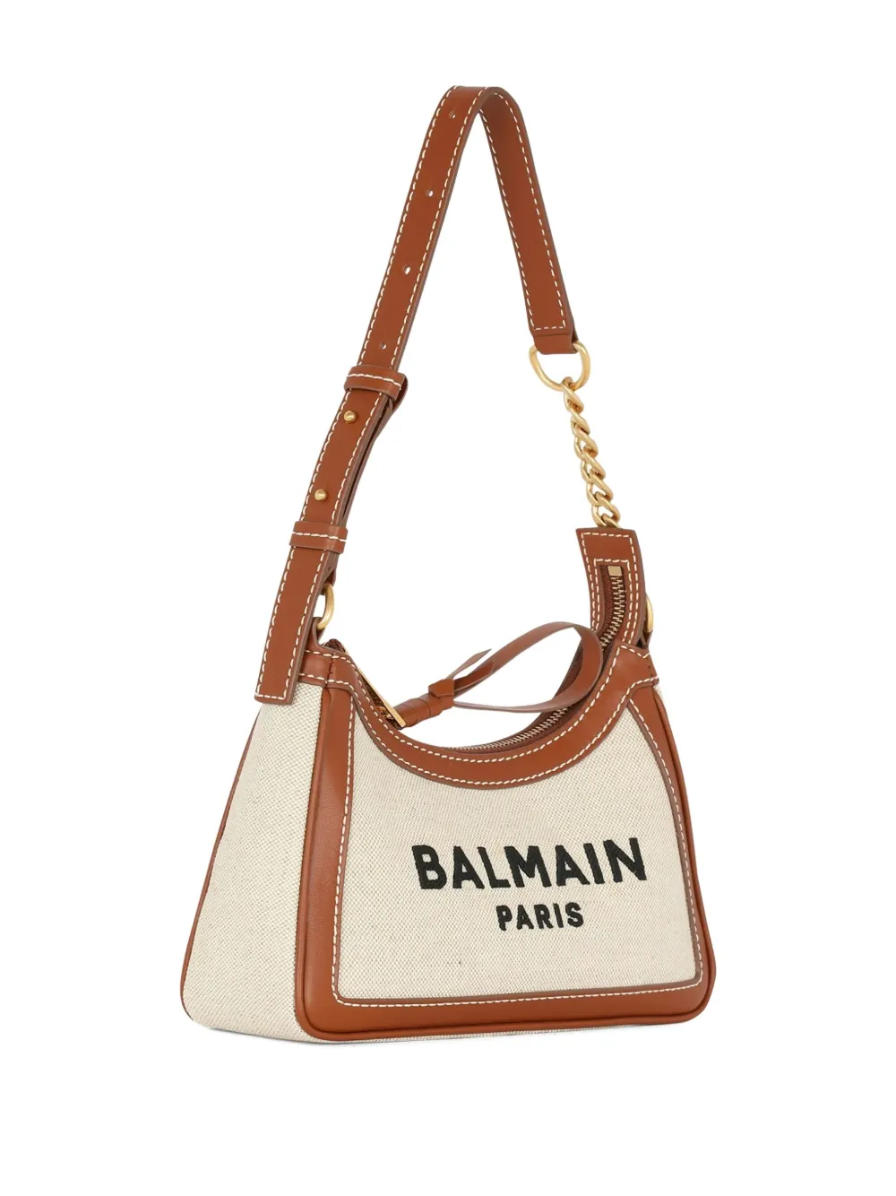 Balmain Small B-army Embroidered Shoulder Bag In Neutral